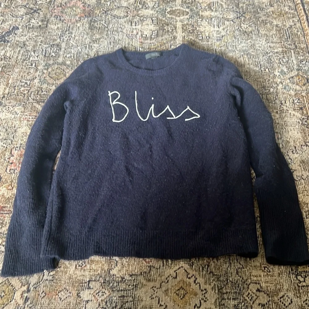 Hugo Guinness J. Crew Crewneck Bliss Sweater Small Wool Blue